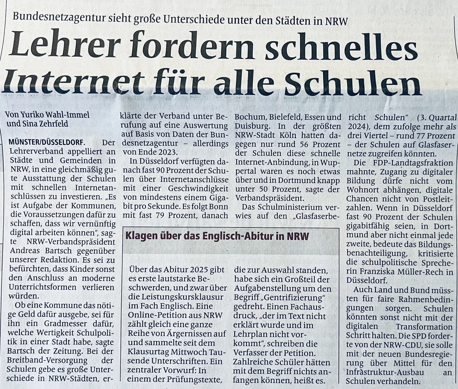 KI an Schulen? Internet wäre erstmal gut