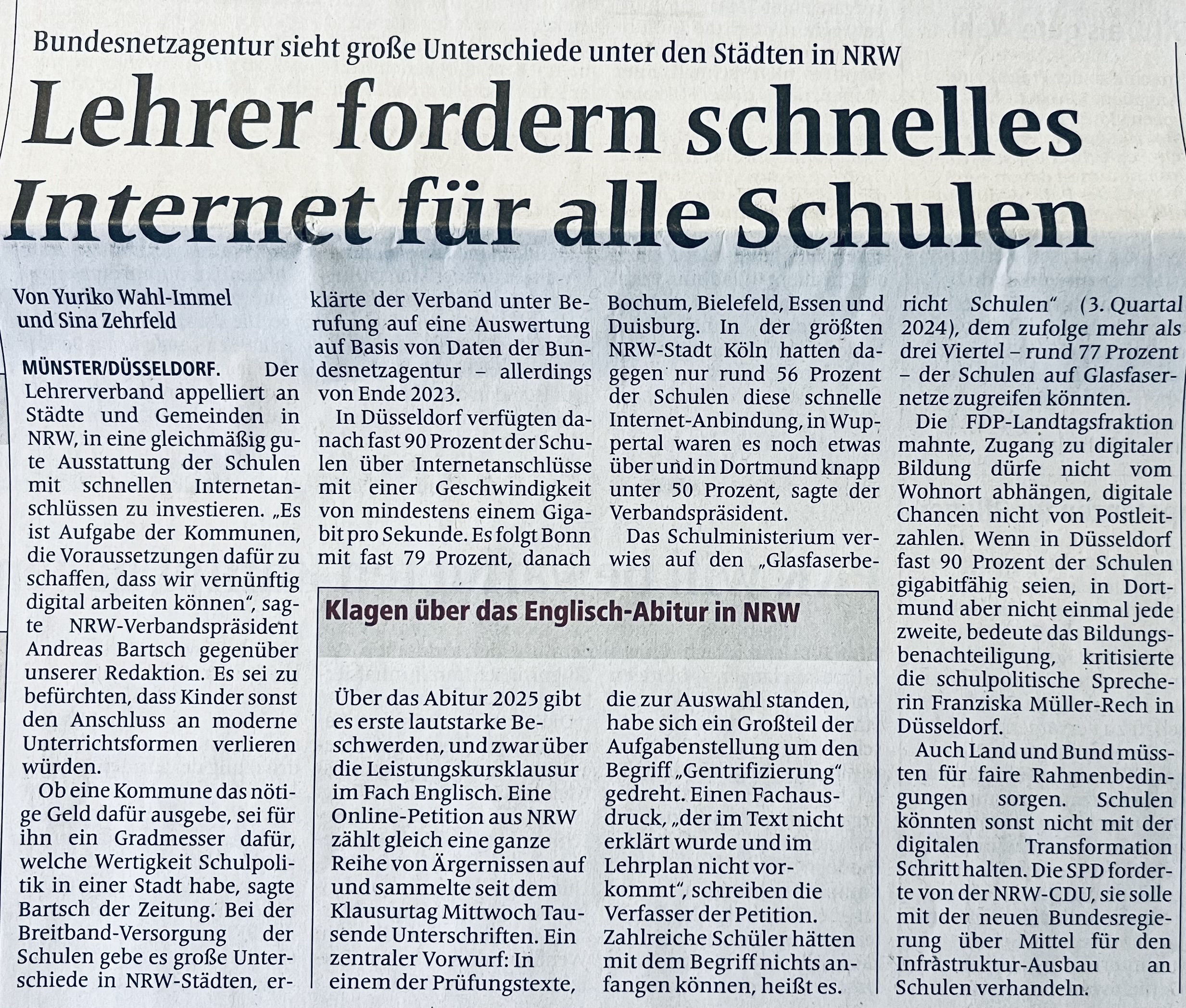 KI an Schulen? Internet wäre erstmal gut